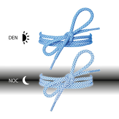 Reflexní tkaničky kulaté - světle modré